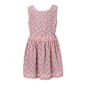 Richie House Los Angeles Happy Patterned Cats Dress - Sz 7-8
